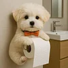 Wall Mount Toilet Paper Roll Holder Dog Shape Paper Stand for Kitchen Bathroom