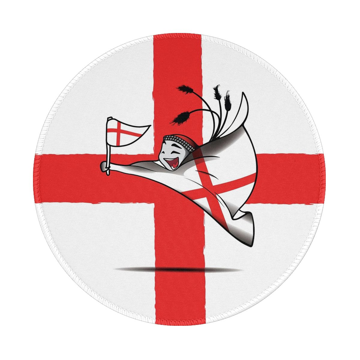 England World Cup 2022 Mascot Gaming Round Mousepad for Computer Laptop