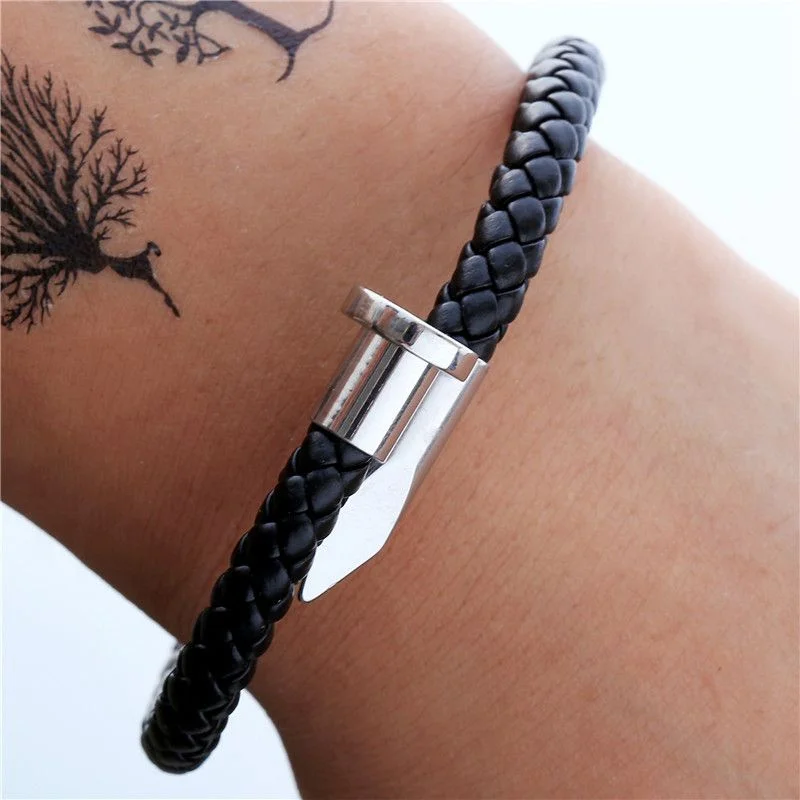 The Luxe Set Gunmetal Nail Bracelet