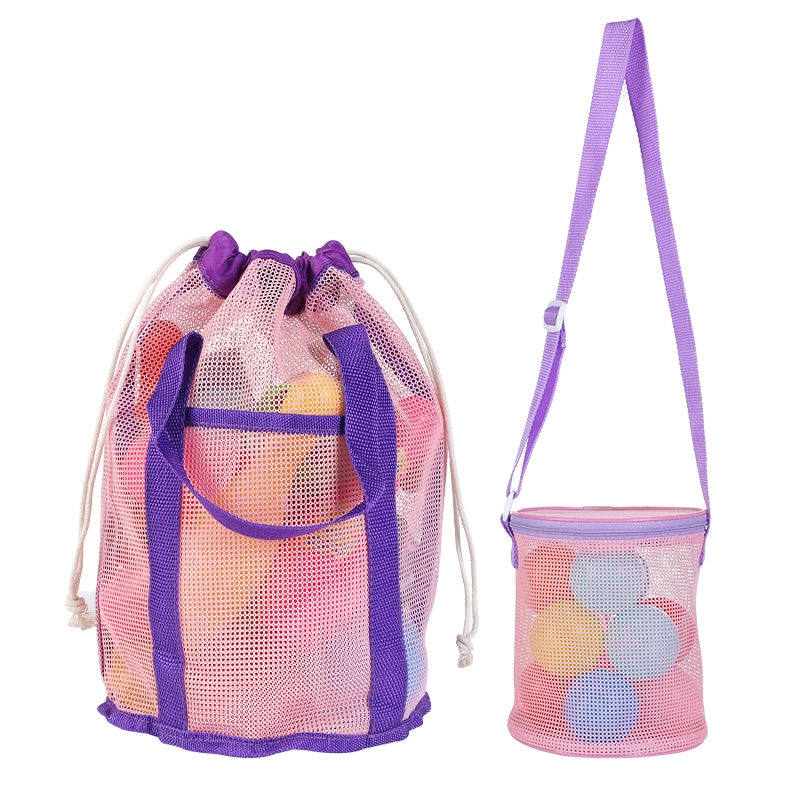 New Color Matching Children’s Toy Bag Shell Storage Bag Travel Beach Bag Hollow Transparent Beach Bag