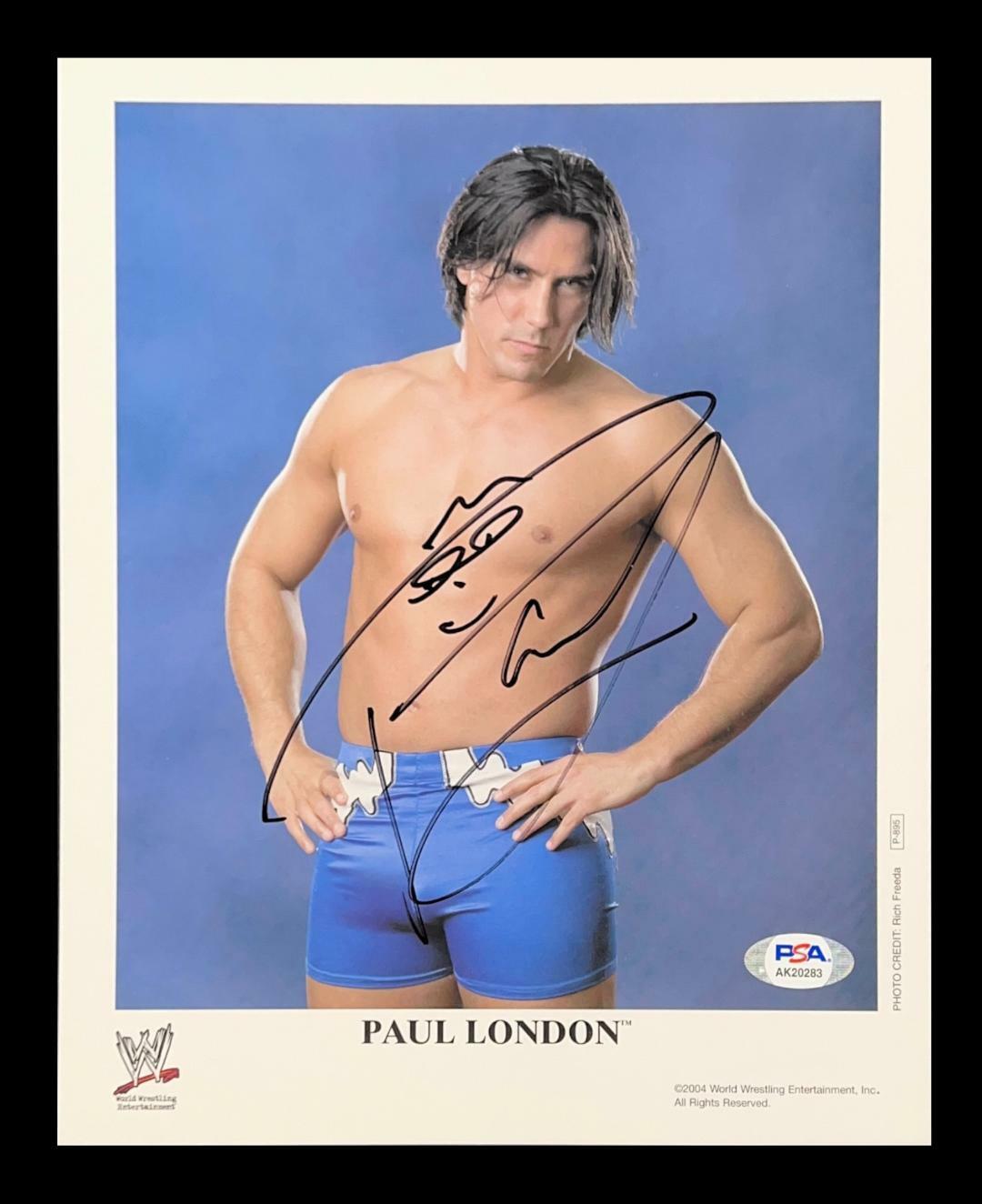 WWE PAUL LONDON P-895 HAND SIGNED AUTOGRAPHED 8X10 PROMO Photo Poster painting WITH PSA DNA COA