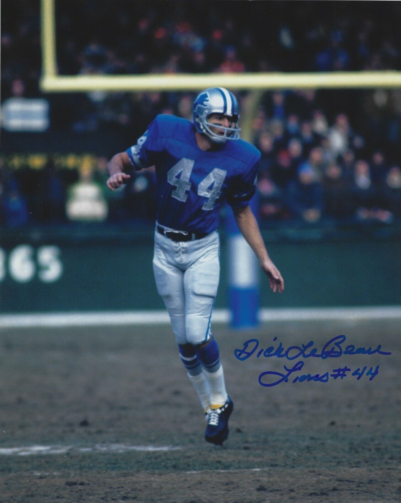 Signed 8x10 DICK LEBEAU Detroit Lions Autographed Photo Poster painting - w/COA