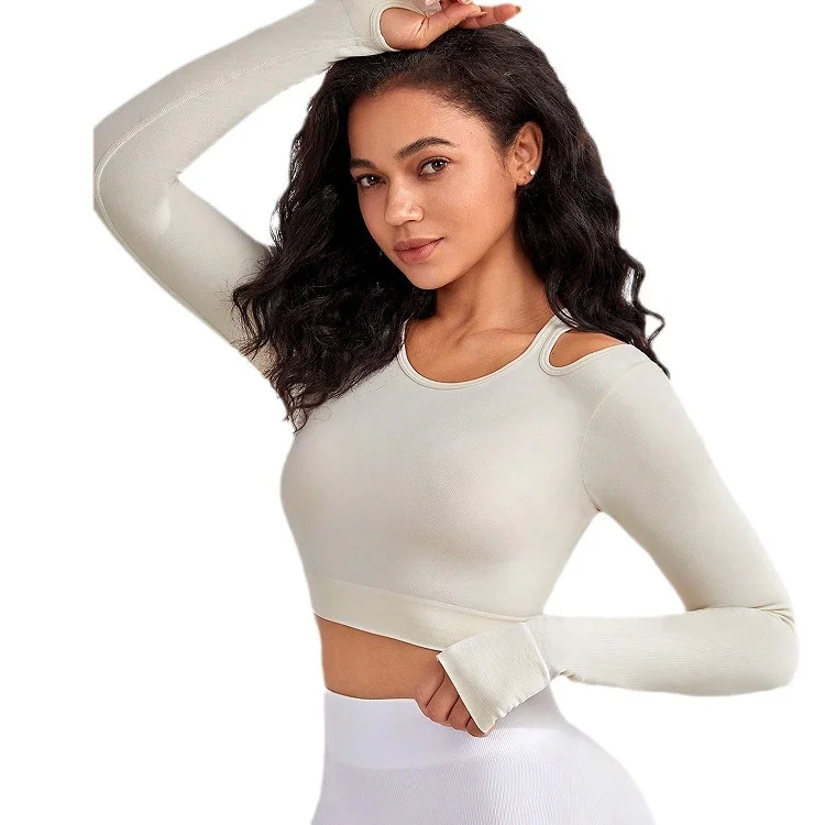 Yoga Clothes Long Sleeve Tight Workout Sports Fitness Top