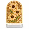 DIY Diamond Art LED Night Light &ndash; Light-Up Table Decor, Double-Sided Printed DIY Crystal Pearl Painting Decoration for Holiday & Gifts(Flower)