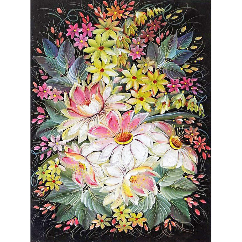 

30*40CM - Round Drill Diamond Painting - Flower and Herb, 501 Original