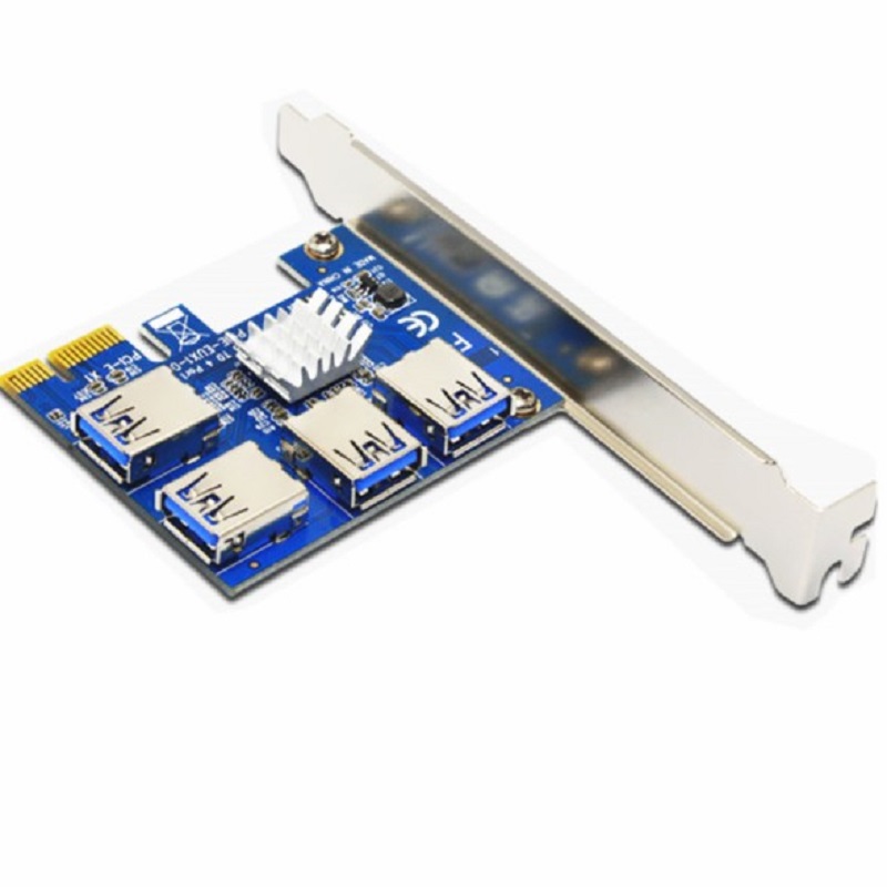 

Graphics Card Expansion Card Adapter Card PCI-E To PCI-E Slot Four USB3.0, 501 Original