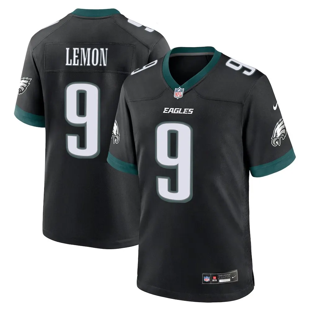 Men's Philadelphia Eagles #9 Makai Lemon Black 2026 NFL Draft Game Jersey