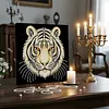 DIY Pearl Painting Tiger for Home Wall Decor with Frame(30x30cm)
