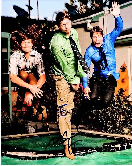 Adam Devine, Blake Anderson, and Anders Holm Signed Workaholics Cast 8x10 Photo Poster painting