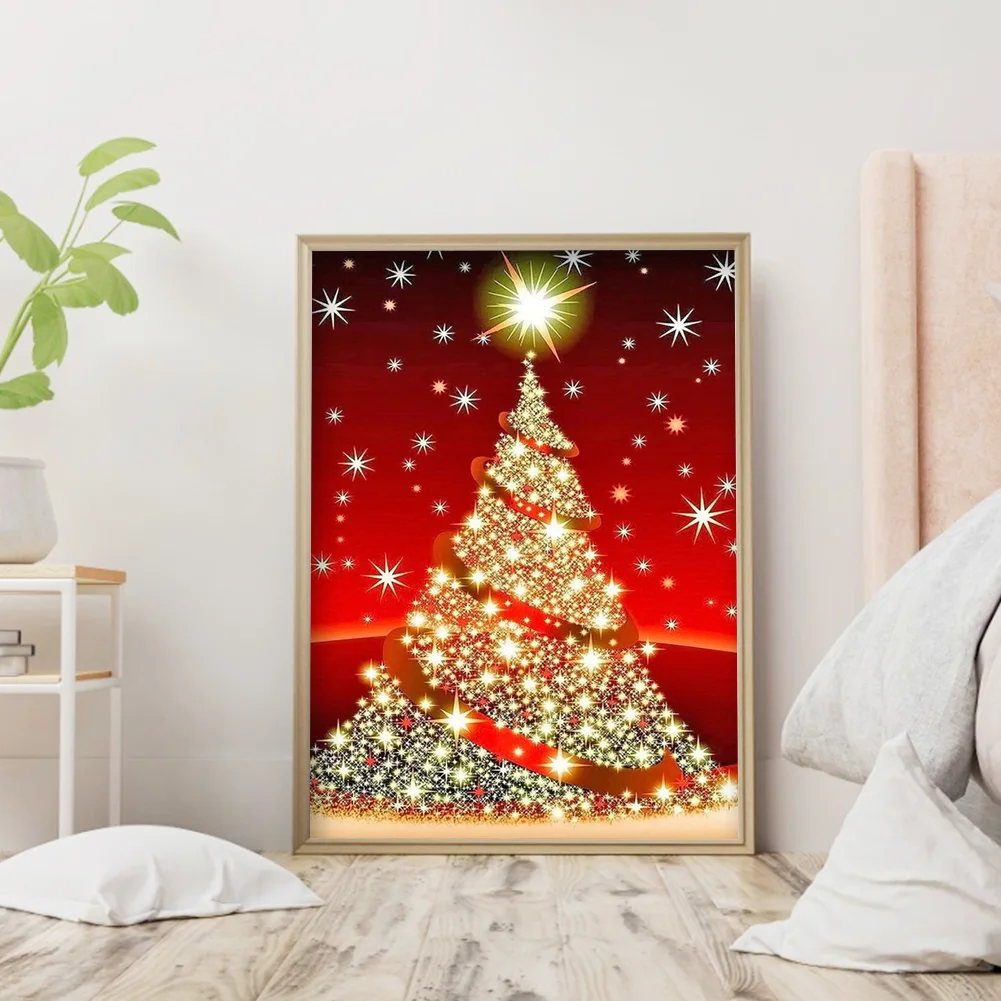 Diamond Painting - Full Round Drill - Christmas Tree(30*40cm)