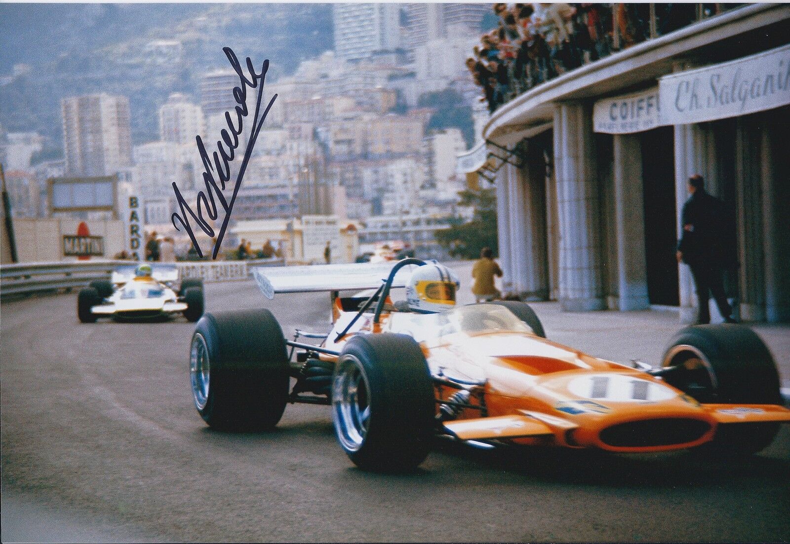 Henri PESCAROLO SIGNED McLAREN Monte CARLO GP 12x8 Photo Poster painting AFTAL Autograph COA