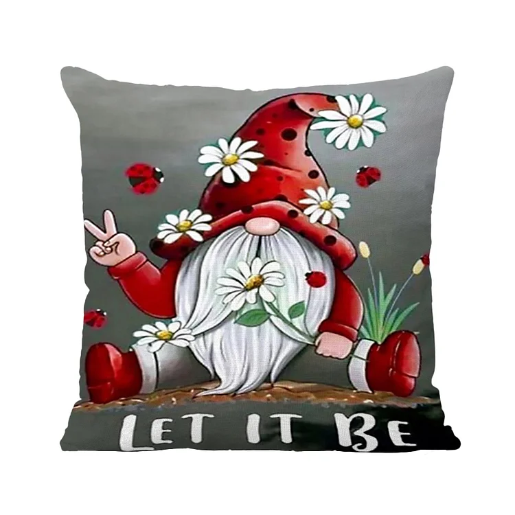 11CT Printed Christmas Goblin Cross Stitch Pillowcase Embroidery Pillow Cover gbfke