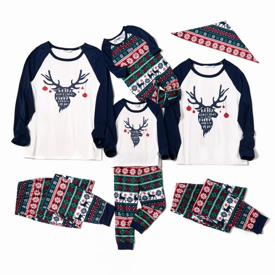 Mosaic Family Matching Reindeer Christmas Pajamas Sets