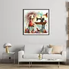 Weird Sewing Girl-11CT Stamped Cross Stitch 40*40cm/15.75*15.75in tapestrymarket