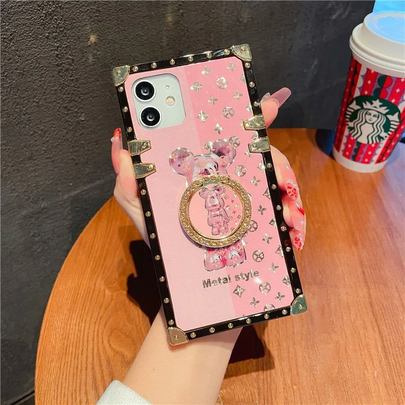 Cartoon Bear Shiny Bracket Case