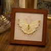 3D DIY Bead Embroidery Butterfly Home Decor Gift Tabletop Display Frame Kit(Include Embroidery Hoop)