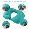 Cuscino portatile a forma di U con compressione per gonfiare