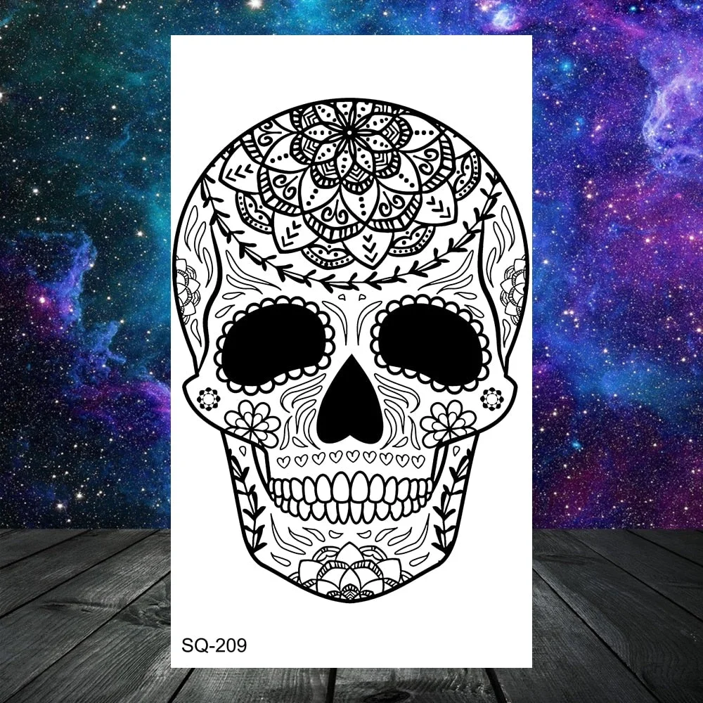 Black Whale Universe Planet Temporary Tattoos For Women Adult Men Constellation Outer Space Moon Fake Tattoo Small Tatoo Paper