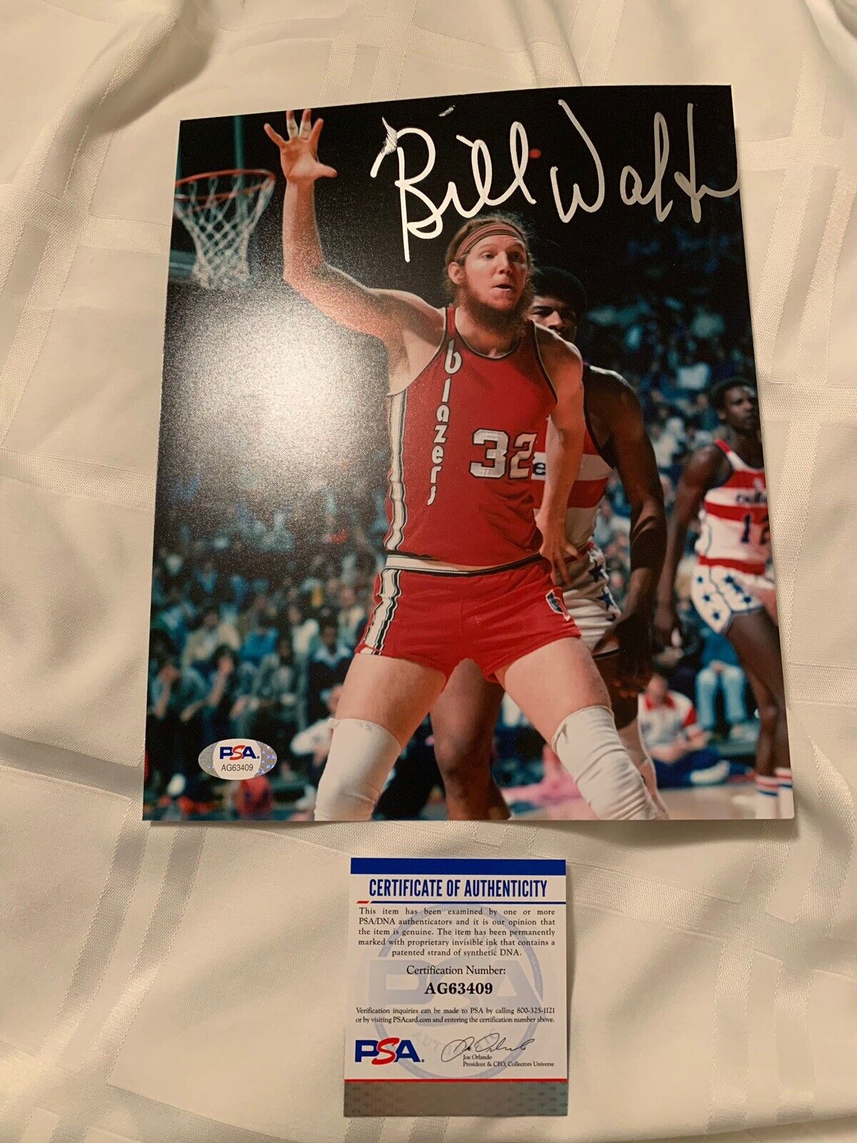 Bill Walton signed 8x10 Photo Poster painting Cal PSA/DNA Coa