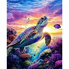 Sea Turtles-11CT Stamped Cross Stitch 40*50cm/15.75*19.69in