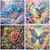 (US Only)Flower Birds - Diamond Painting - Partial Special Shaped Drill (Canvas|30*30cm)