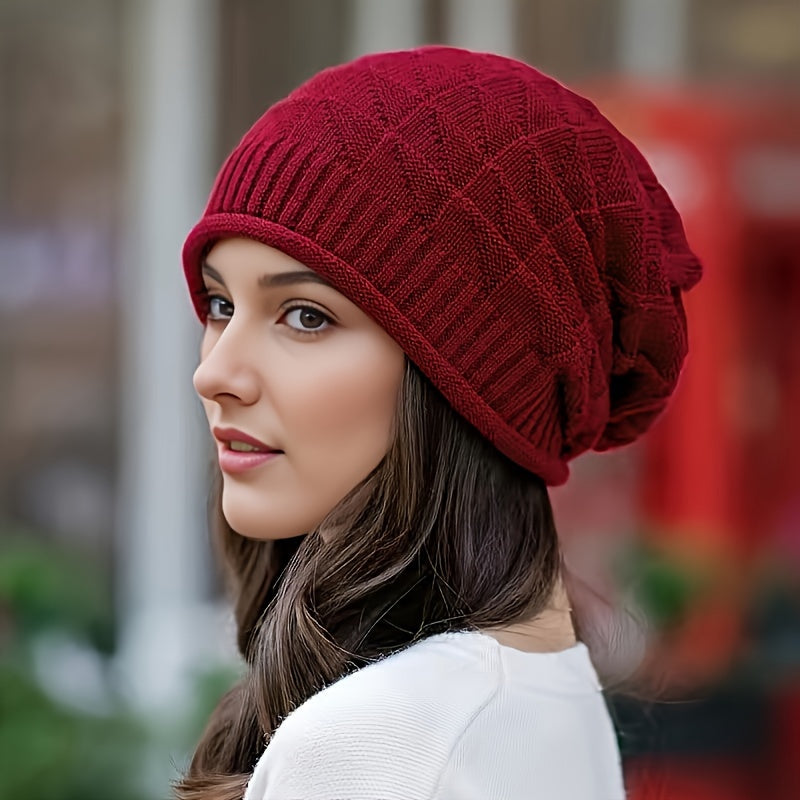 Ladies' knitted beanie, lightweight & elastic for spring and autumn &ndash; Alina