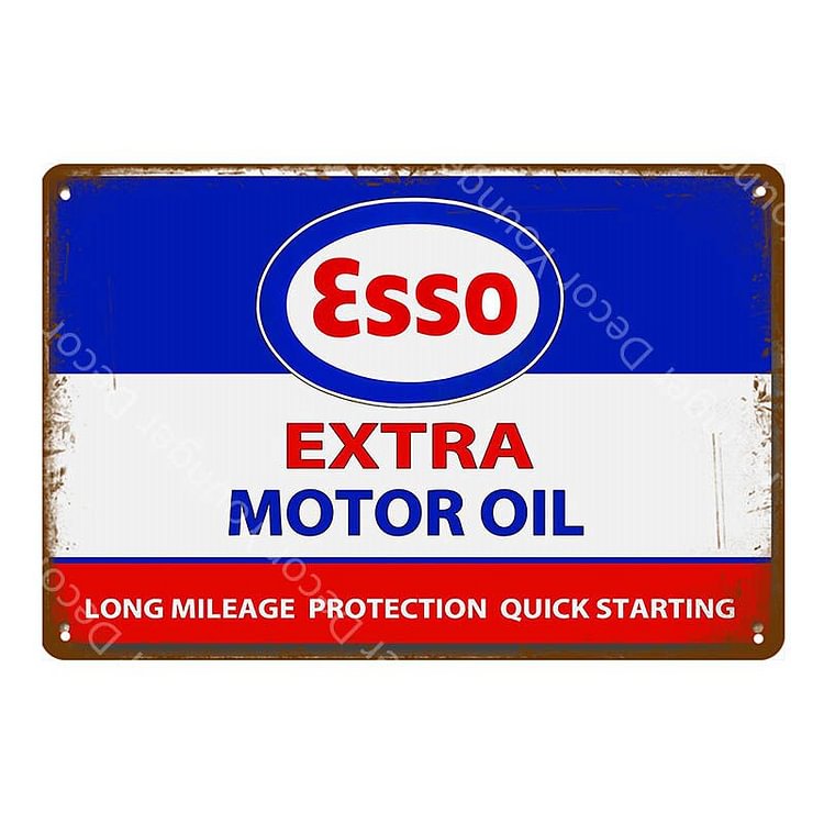 Moteur Esso - Enseigne Vintage Métallique/enseignes en bois - 20*30cm/30*40cm