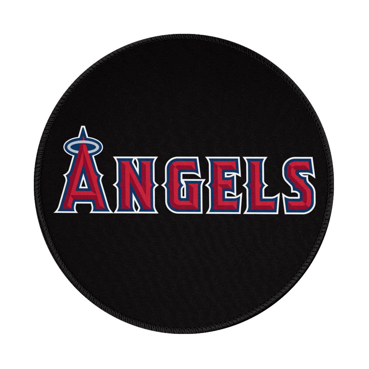 Los Angeles Angels Wordmark Non-Slip Rubber Round Mouse Pad