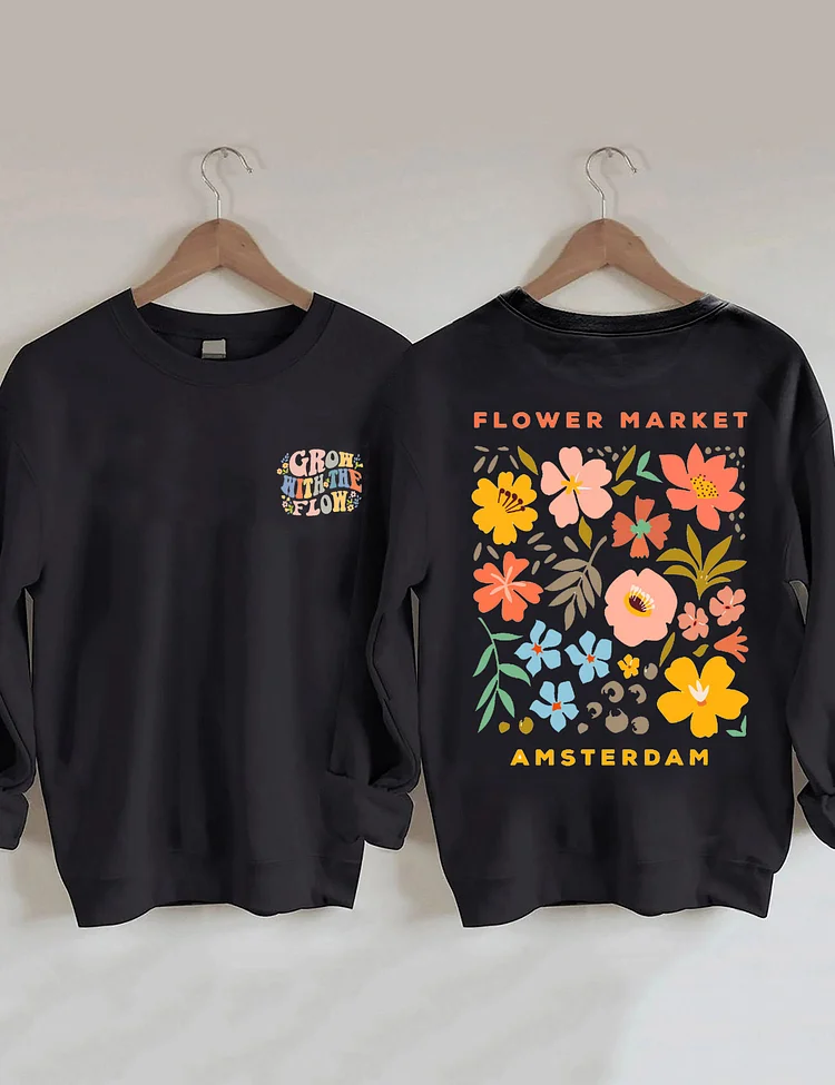 Boho Flower Market Amsterdam Sweatshirt socialshop