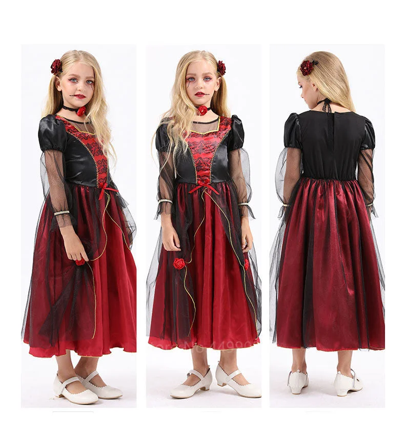 Halloween Baby Girl Vampire Princess Costume-elleschic