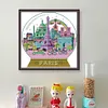 Paris Scenery In Crystal Ball-14CT Stamped Cross Stitch 27*28cm/10.63*11.02in tapestrymarket