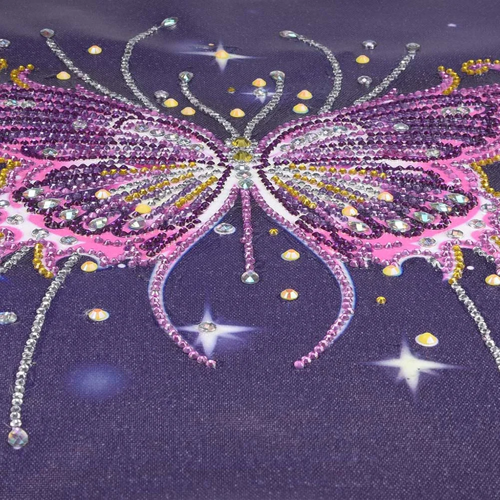 Diamond Painting - Special Shaped Drill - Purple Butterfly(30*40cm)