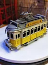 Tram Models Crafts Decoration,Tinplate Car Photography Props,Simple Home Perfect Retro Adornment