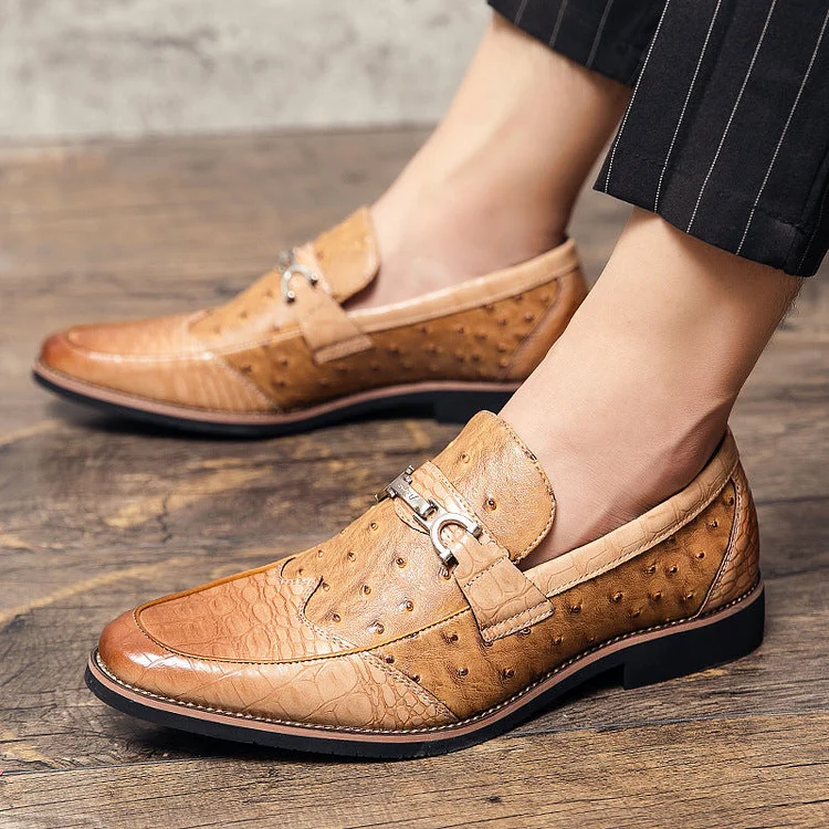 Men's british suit without laces loafers