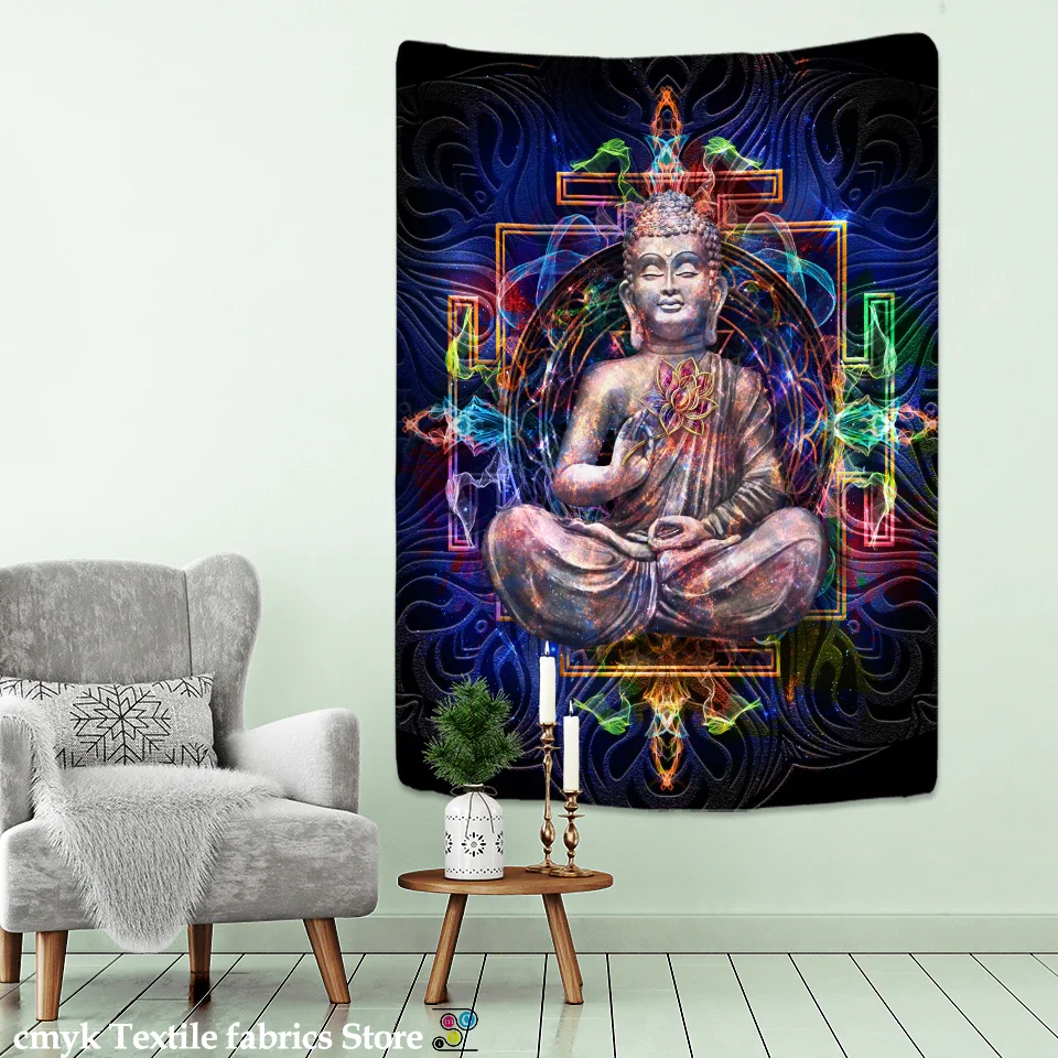 Nigikala Indian Buddha Tapestry Wall Hanging Bohemian Religious Belief Tarot Card Hippie Mandala Home Decor