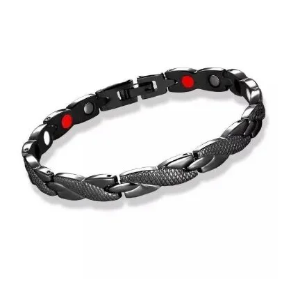 Fulaigao New Dragon Pattern Twisted Healthy Magnetic Magnet Bracelet for Women Power Therapy Magnets Bracelets Bangles for Women Men