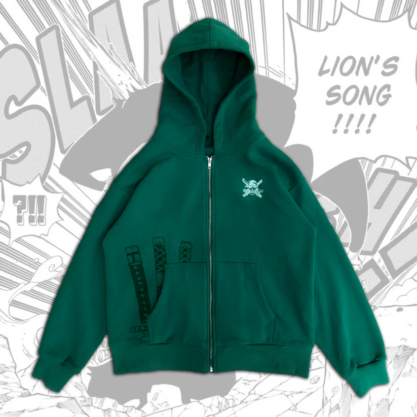 Zoro Nothing Happend Zip Hoodie-One.P