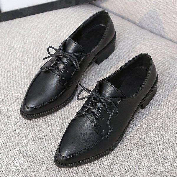 Soft Shoes Woman 2020 Pointed Toe Casual Female Sneakers All-Match Shose Women Oxfords Women's Modis British Style New Cross