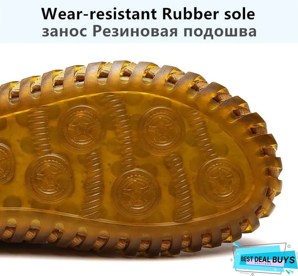 Men's Genuine Leather Sandals Breathable Beach Casual Sandal Shoes