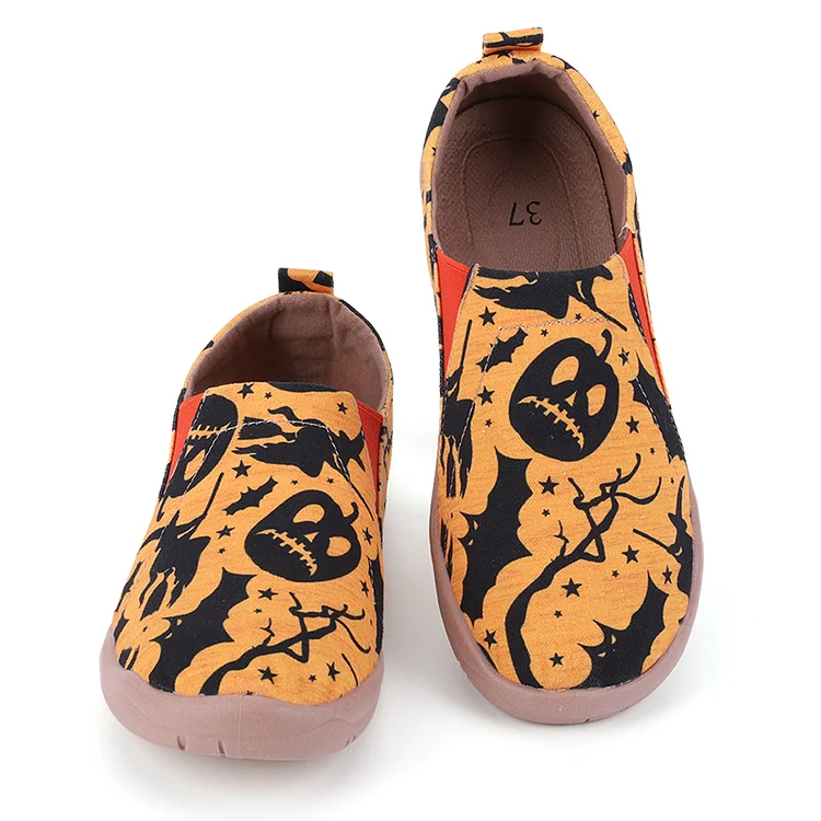 HiGropcore Women's Art Painted Casual Loafers Slip On Canvas Walking Shoes Comfortable Lightweight Ladies Travel Shoes