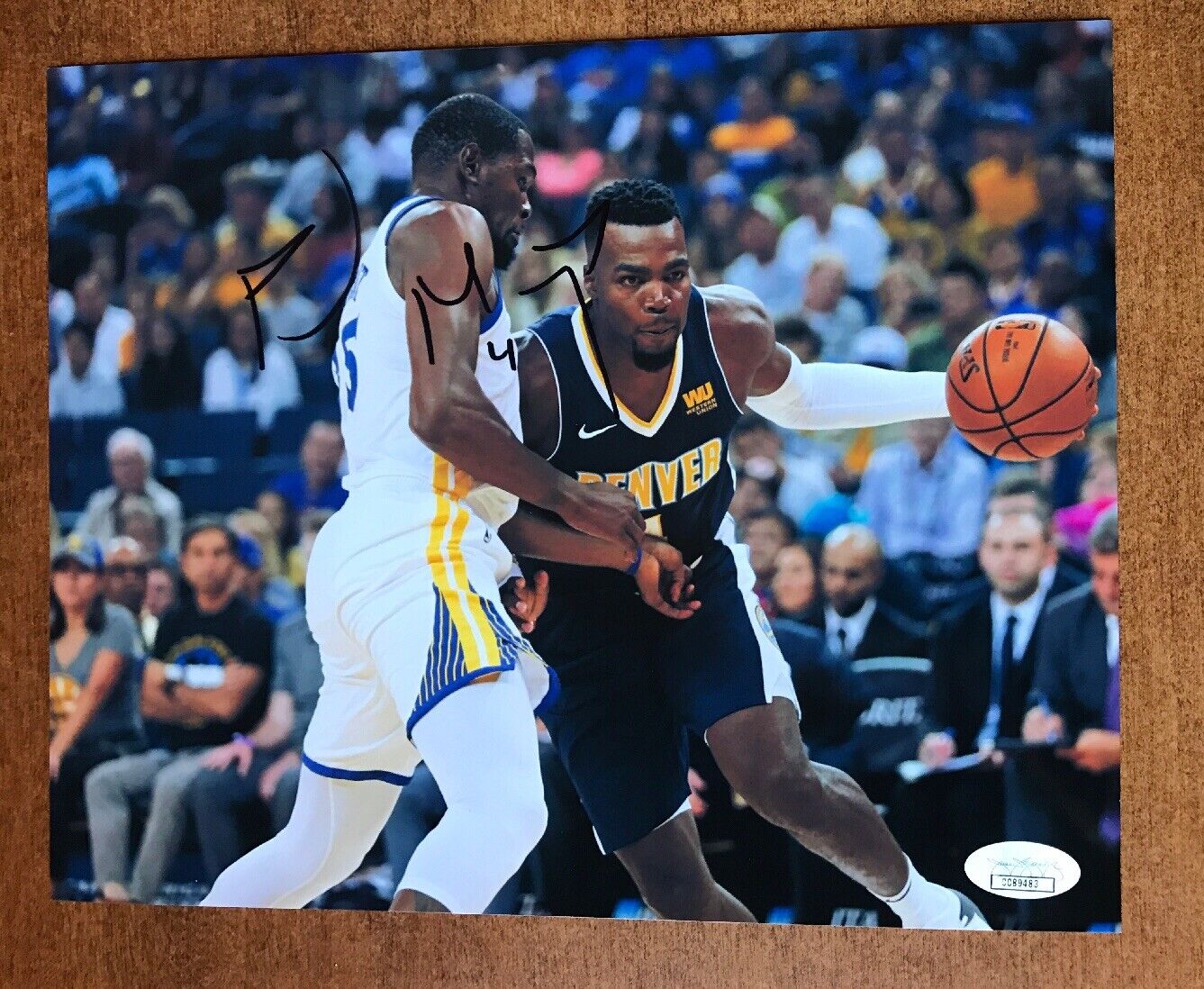 Denver Nuggets Paul Milsap #4 Signed Photo Poster painting JSA COA HOT