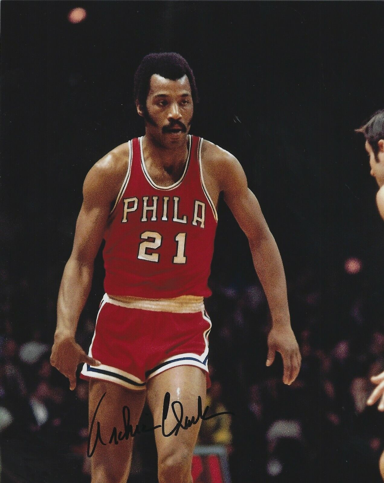 Autographed ARCHIE CLARK Philadelphia 76ers 8x10 Photo Poster painting w/COA