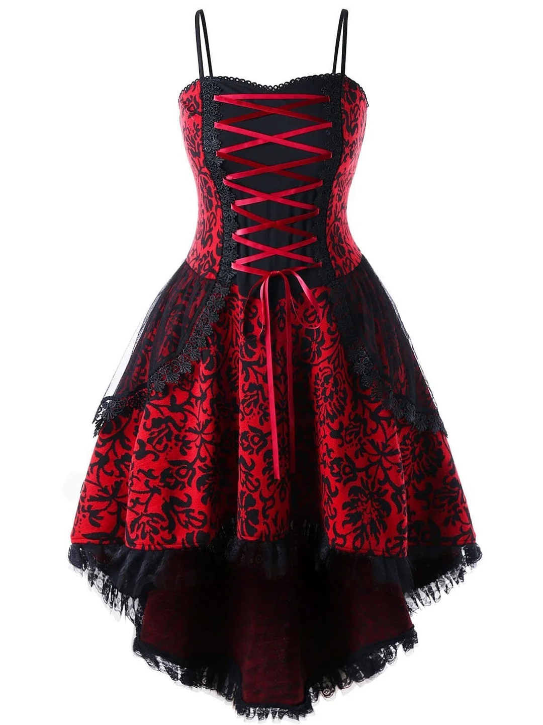 Halloween Gothic Lace Steampunk Dress SP19081
