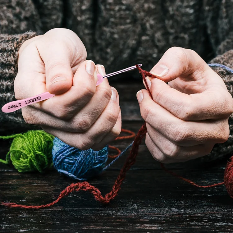 Wooden Handle Crochet Hook, Knit Craft Knitting Needle Weave Yarn