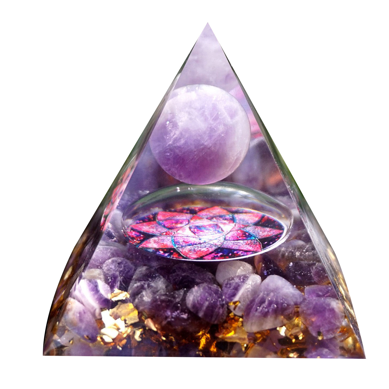 

6cm Natural Orgonite Pyramid Chakra, 501 Original