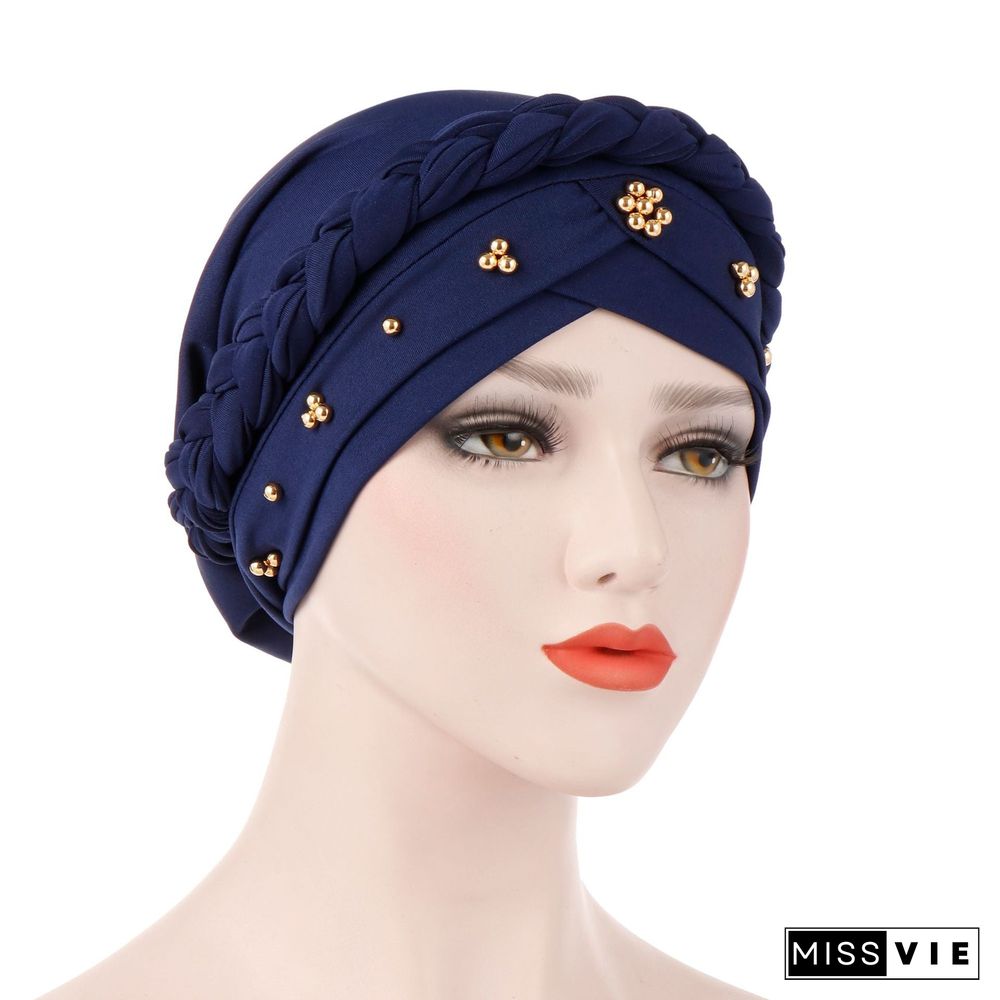 Women's Floral Printed Muslim Turban Hat Cap