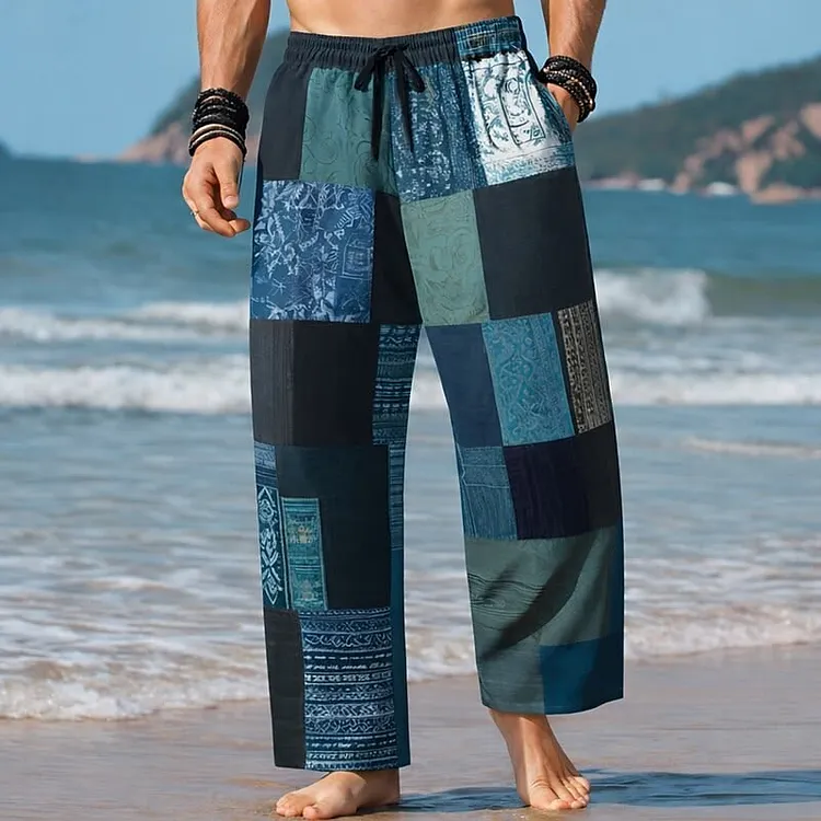 Men's Boho Geometric Pattern Casual Pants