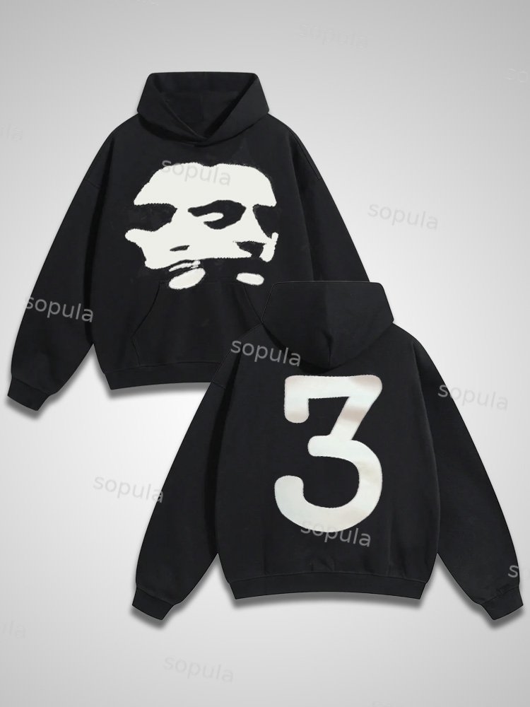 Retro Double-sided Face Hoodie - SOPULA