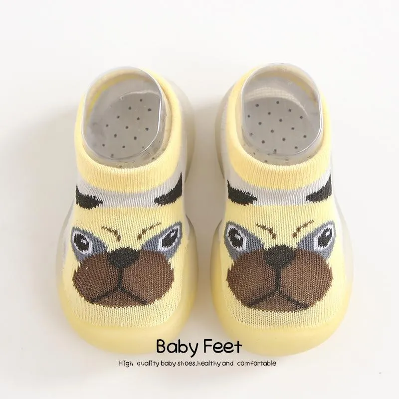 Unisex Baby Shoes First Shoes Toddler First Walkers Boy Soft Sole Rubber Outdoor Baby Shoes Cute Animal Baby Booties Anti-slip