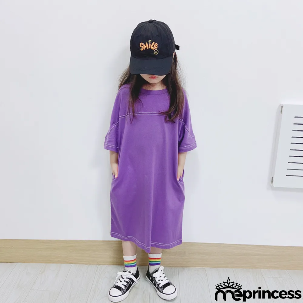 Parent-child Wear Girl Spring Summer Casual Loose Knitting Dress